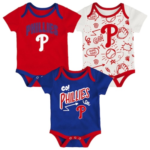 Philadelphia Phillies Outerstuff Infant & Newborn All Day Play Three-Piece Bodysuit Set