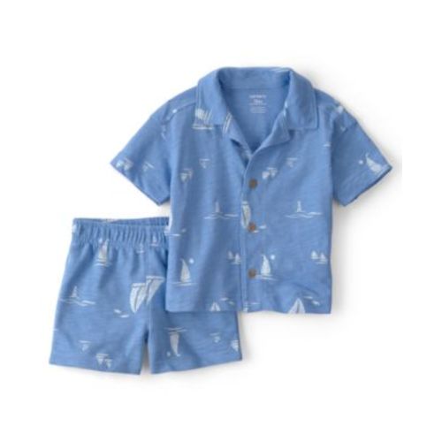 Baby Boys' Sailboat Short-Sleeve Top & Shorts, 2-Piece Set