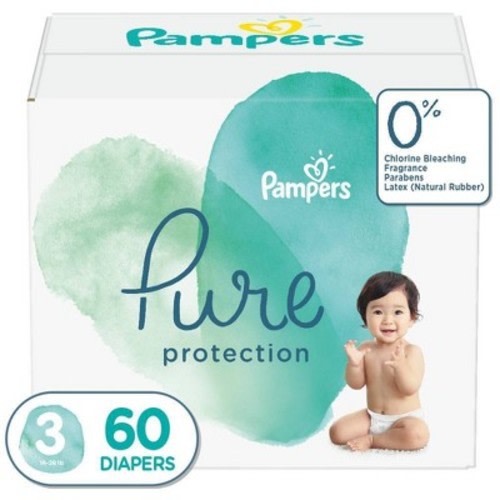Pampers Pure Protection Diapers Super Pack - Size 3 (60ct)