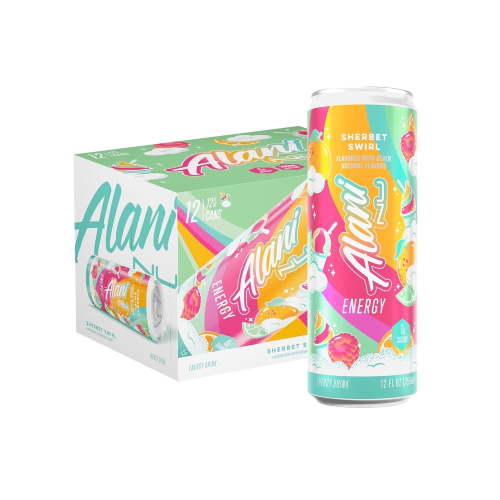 Alani Nu Sherbet Slush Energy Drink, 12 fl oz Cans, Pack of 6