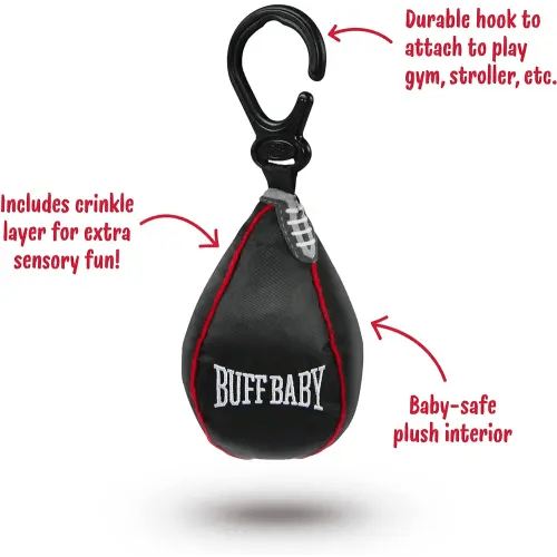 Genuine Fred BUFF BABY Speed Bag Crinkle Toy, Hanging Toy for Play Gym and Stroller, Engaging and Sensory Rich Toy, Fun Gift for Fitness Enthusiast and New Parents, Unique Gift