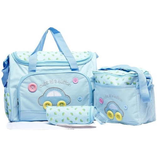 HandyHome 3pc Diaper Bag Tote Set, Maternity Hospital Bag for New Moms, Versatile Baby Bag for Travel, Soft Skin-Friendly Messenger bag with Muti-Pocket & Changing Pad, Baby Essentials, Large & Small