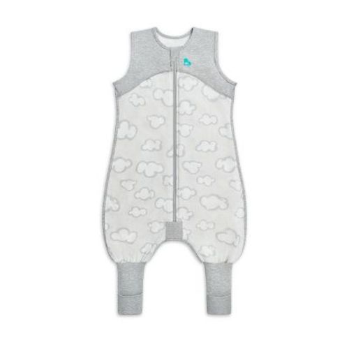 Love to Dream Organic Sleep Suit Swaddle Wrap - Daydream Gray - 6-12 Months: Two-Way Zipper, Sleeveless, Knit Jersey