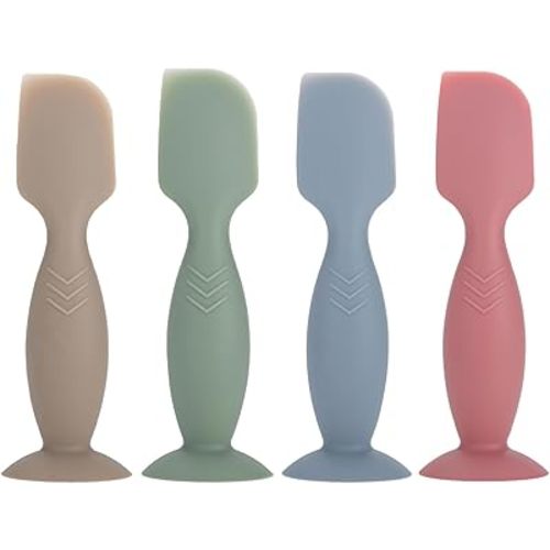 LEBKFT 4pcs Baby Diaper Cream Spatula & Silicone Applicator - Hygienic Butt Paste Brush for Newborn Baby Essentials