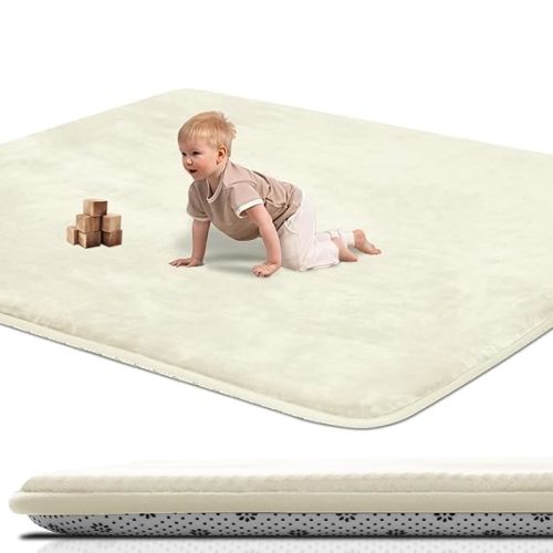 47x47 Thick Foam Mat for Playpen (Beige)