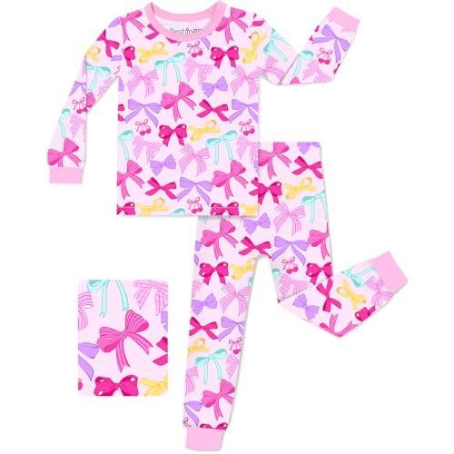 babee Reshinee Bamboo Viscose Toddler Girls Kids Pajamas Unicorn Mermaid Pjs Long Sleeve Snug fit 12M-8Y 2pcs Soft Jammies