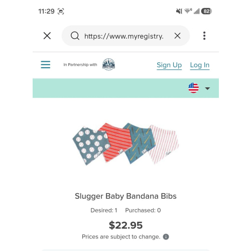 Slugger Baby Bandana Bibs