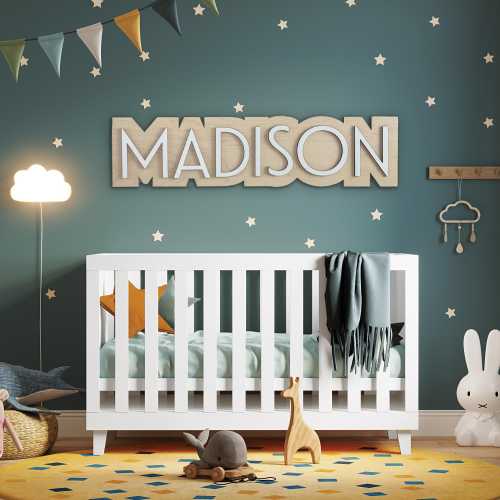 Personalized 3D Nursery Baby Name Sign | Custom Wood Name Plaque | Handcrafted Baby Room Decor | Unique Baby Shower Gift | Wooden Wall Art