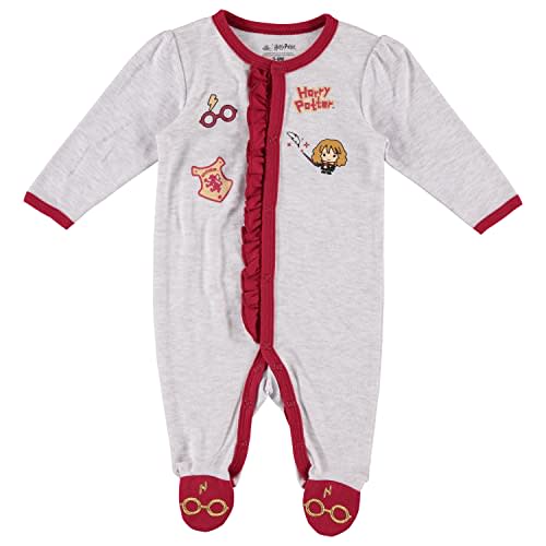 Harry Potter Baby Girls Long-Sleeve Plush Polar Fleece Bodysuit Pajamas - Baby Girl Clothes Prints