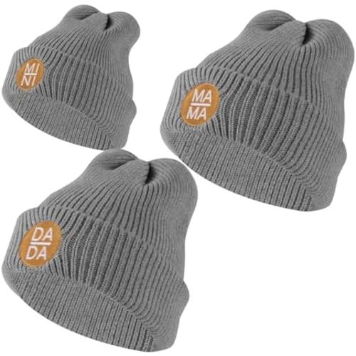 Cute Parent-Kid Knit Hat Set Mom, Dad & Mini Family Hat Set