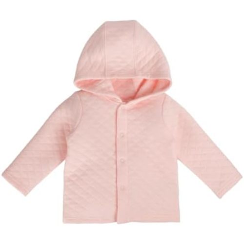 Minicoco 100% Cotton Baby Spring Hoodies Jacket, Comfortable Soft and Warm Baby Spring Jacket,0-24Months Solid-Coloured Coat