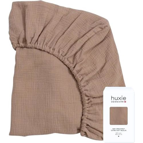 Muslin Crib Sheets 28" x 52" – Organic Cotton Sheets – Baby Crib Sheets For Boys And Girls - Breathable Cotton Bed Sheets - Ultra-Soft Fitted Crib Sheet (Natural)