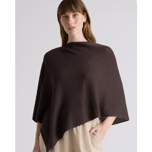 Lightweight Cotton Cashmere Nursing Shawl in Mocha