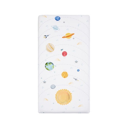 Space Picture Perfect Organic Crib Fitted Sheet