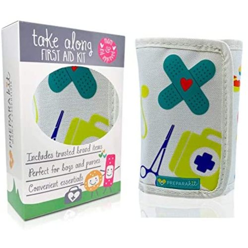 Small Compact Mini First Aid Kit for Diaper Bag, Travel, Purse, Home and Car