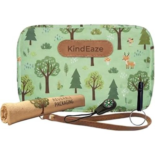 Travel First Aid Kit for Kids and Adults – 142 Pc. | Includes Reusable Bag, Whistle and Compass, For Car, Home, Purse, Mini Travel Size, TSA-Approved