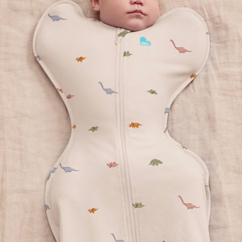 Swaddle Up™ 1.0 TOG Cotton Cream Dino Snore