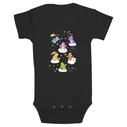 Infant's Care Bears Star Catching Friends  Bodysuit - Black - 12 Months