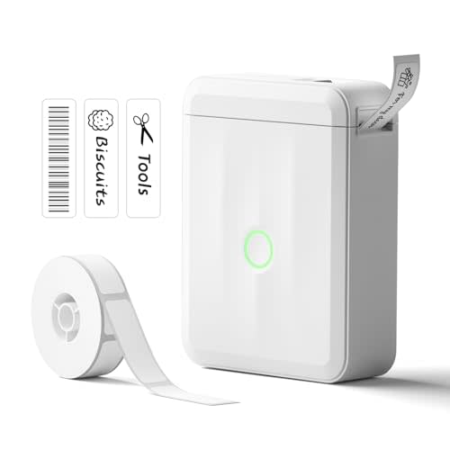 NIIMBOT D110 Upgrade Mini Label Maker, Bluetooth Thermal Printer for Daily | Portable Label Maker Machine with Tape, Creative Templates for School Supplies, Kitchen, Pantry, Storage, Files and Business