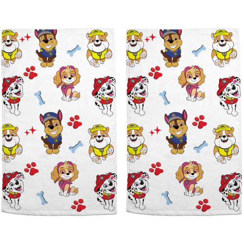 PAW Patrol Hand Towel Set, 2-Pack, Cotton, Nickelodeon