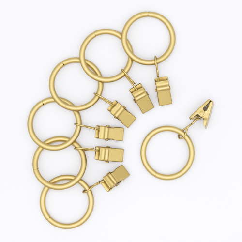 Mainstays 1" Gold Curtain Clip Rings (7 pack)