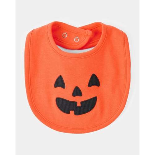 Baby Halloween Jack-O-Lantern Pumpkin Bib - Orange - Carter's | Carter's