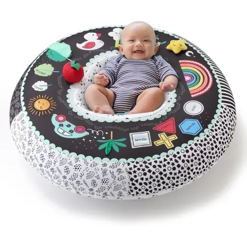 The Peanutshell Baby Boy or Girl Play Ring - Inflatable Seat, Sitting Support Chair, Unisex Activity Seats for Sitting Up, Play Ring for Babies 0-6 Months - Montessori