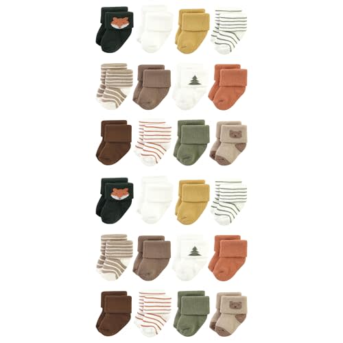 Hudson Baby Unisex Cotton Rich Baby Terry Socks 24-Pack