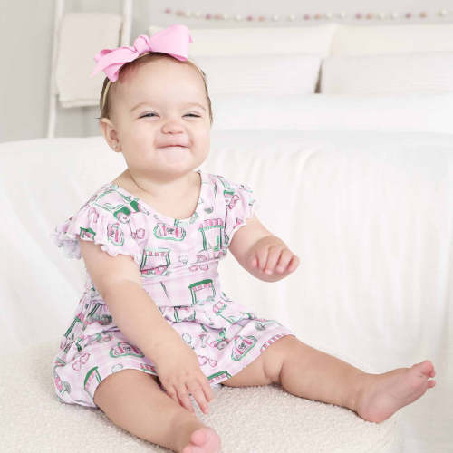 Sleeveless Twirl Bodysuit | Birdie Babes Pink