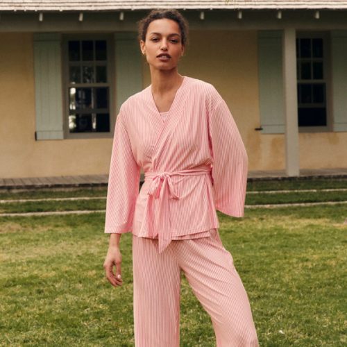 LAKE | Women | DreamModal™ Pajamas | Gelato Pencil Stripe Kimono Pants Bundle