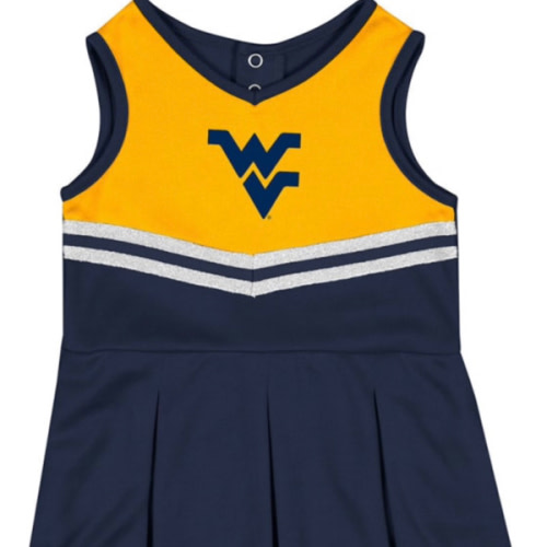 Colosseum West Virginia Mountaineers Baby Sets NAVY Time for Recess Cheer Dress - 150322322