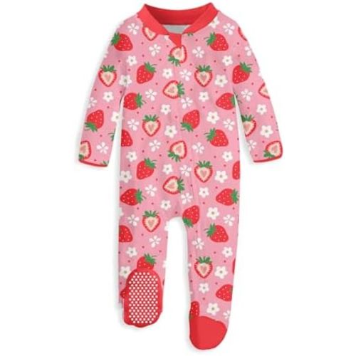 UNIFACO Baby Girls Boys Footed Pajamas One-Piece Sleeper Snug Fit Sleep and Play Zip Front Footie Romper 0-12 Month
