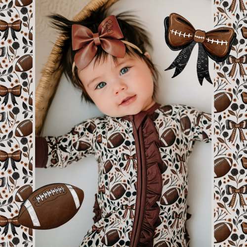 Game Day Blooms Ruffle Footie Snoozer – Fletch