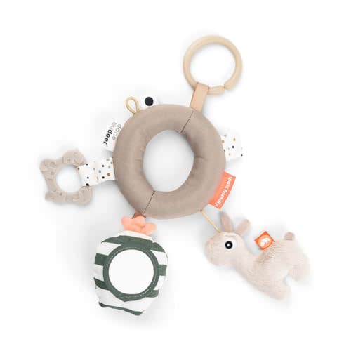 Done by Deer Baby Sensory Activity Ring – Lalee – Sand – Baby Sensory Toy with Teether, Rattle & Mirror – Easy to Grasp – 25 x 21 cm (9.8 x 8.3 in) – Ages 0+