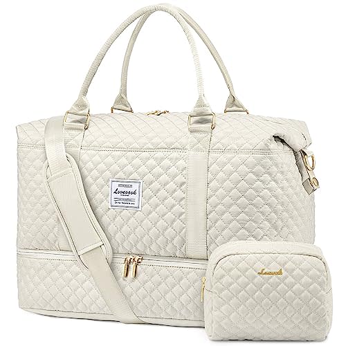 LOVEVOOK Travel Duffle Bag,Weekender Bags for Women with Shoe Compartment,Carry on Overnight Bag with Toiletry Bag,Gym Duffel Bag with Wet Pocket, Hospital Bags for Labor and Delivery