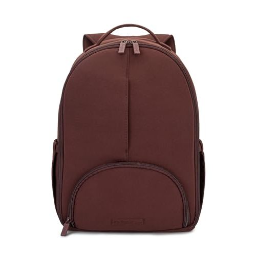 Drift Lite Neoprene Diaper Bag with Insulated Pockets, Wipeable Diaper Bag | Unisex neoprene diaper bag backpack with 10 pockets, luggage strap, soft fabric & full zip main compartment. 15.5 x 11 x 5.5"
