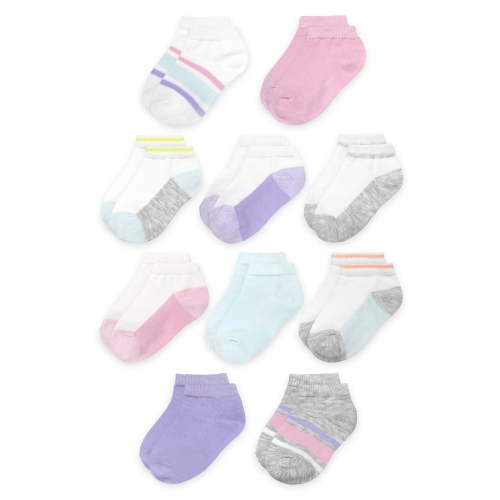 Fruit of the Loom Toddler Low-Cut Socks, 10-Pack, Size 6M-5T