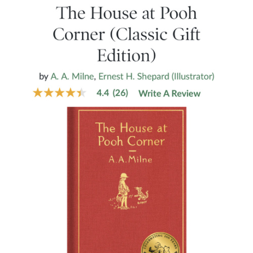 The House at Pooh Corner (Classic Gift Edition) by A. A. Milne, Ernest H. Shepard, Hardcover | Barnes & Noble®