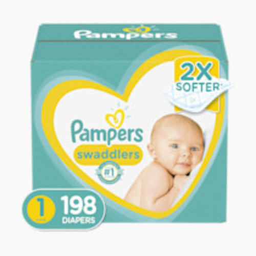 Pampers Baby Diapers - Swaddlers - Size 1, 198 Count, Ultra Absorbent Disposable Infant Diaper