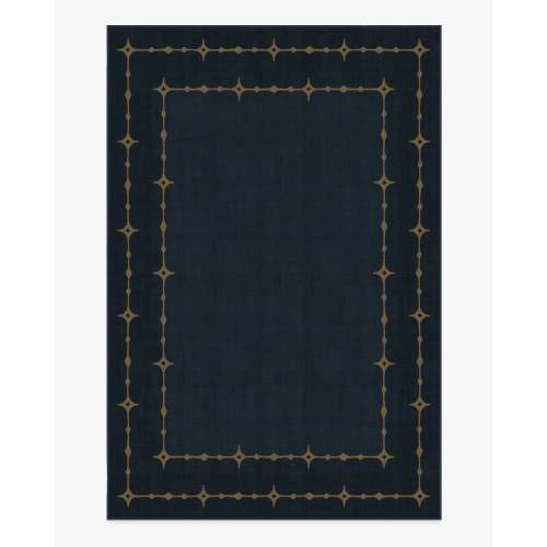 Sparkle Border Dark Navy Rug | Ruggable US