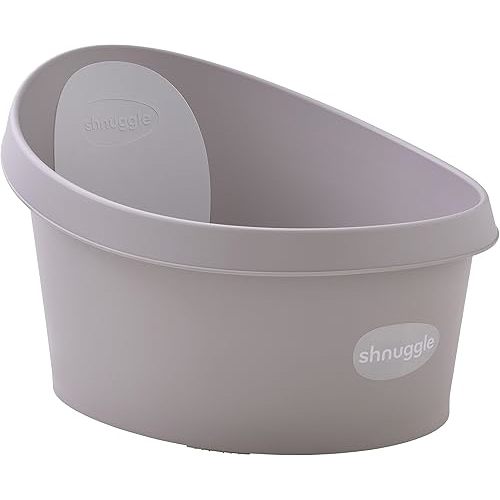 Toddler Bath Tub | Larger Bath for Bigger Kids at Bathtime | Includes Warm and Soft Foam backrest | Grippy Anti-Slip Surface | Includes Easy Drain Bath Plug | Taupe Beige