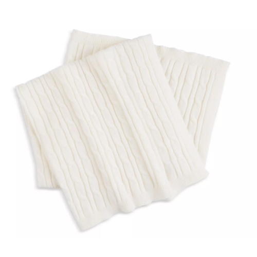 Bloomie's Unisex Cable Knit Cashmere Baby Blanket