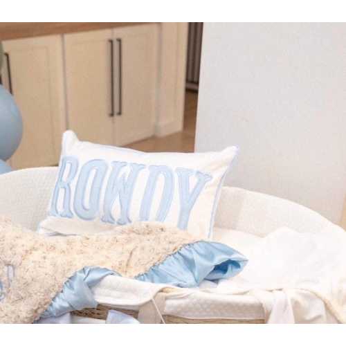 Personalized Initial Pillow: 12x20 Applique Name Pillow