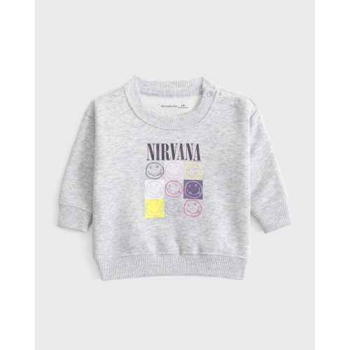 baby nirvana graphic crew sweatshirt