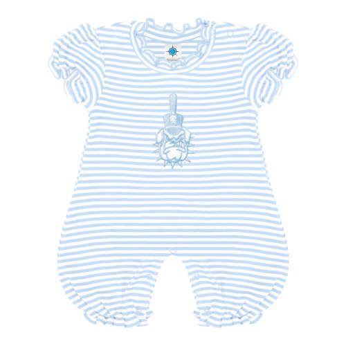 Citadel Bulldogs Stripe Puff Sleeve Romper | College Baby
