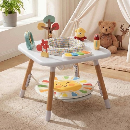 PlayPals Baby Activity Centre Jumper 360° Rotary Seat 5-level Adjustable Heights White