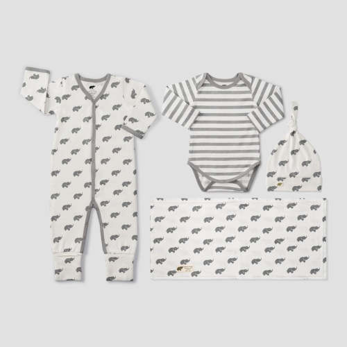 Layette Gift Set - Grey Elephant – Manymoons