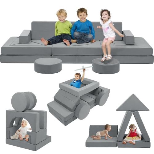 Amazon.com: Edbuosy 22Pcs Modular Kids Play Couch - Kids Couch for Playroom Bedroom Living Rooms Toddler Sofa for Inspiring Child Creativity，Children Convertible Foam Sofa : Home & Kitchen