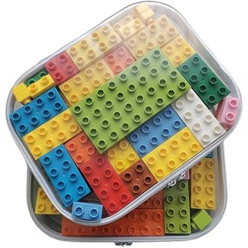 Clear Hard Shell Zipper Case Upgraded Thicker Transparent Pencil Case Toiletry Pouch, Clear Zipper Pouches Hard Shell Travel Organizer, Cosmetic Bag, Lidded Storage Bins Playroom Toy Bin (MM)