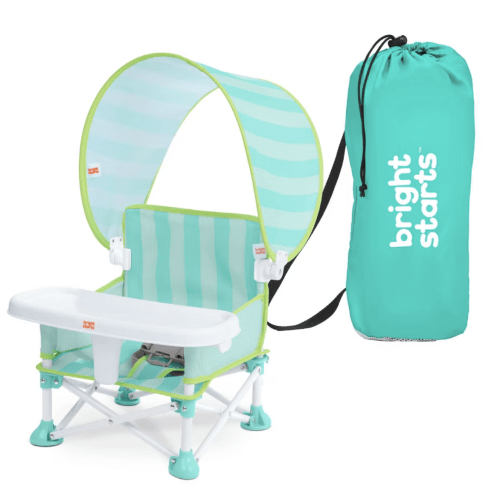 Bright Starts Pop N Sit Cabana Portable Booster Seat with Canopy - Teal